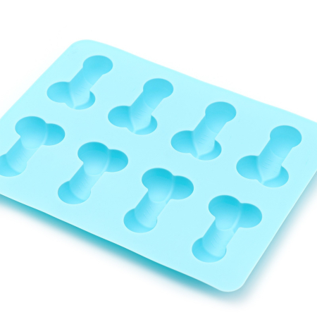 Силиконовая форма для льда голубая