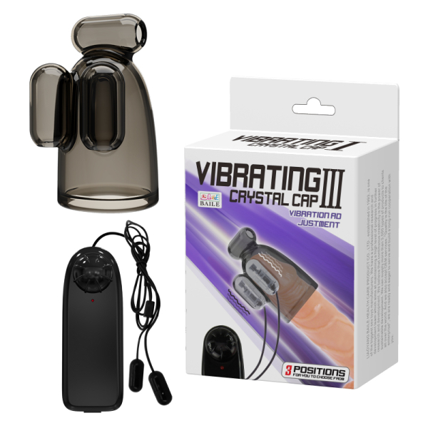 Вибронасадка на пенис Vibrating Crystal Cap III Baile 