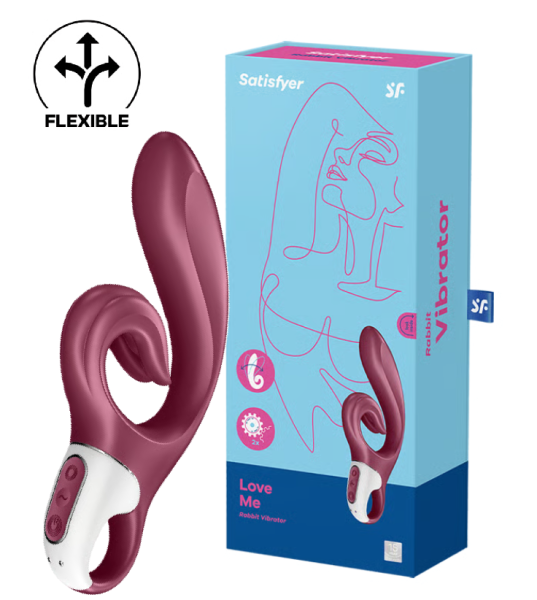 Вибратор-кролик бордовый Love Me Satisfyer 