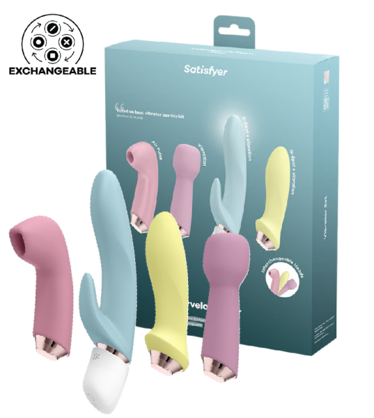 Набор из четырех игрушек Marvelous Four Vibrator & Air Pulse Set Satisfyer 