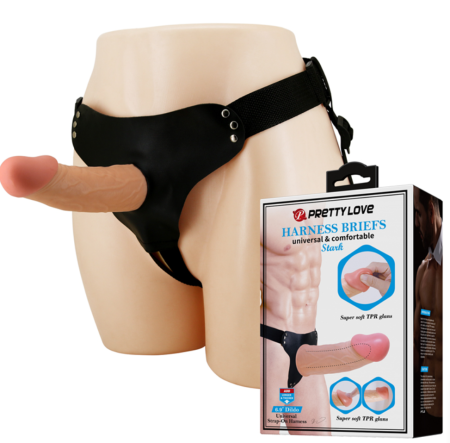 Страпон с трусами Pretty Love Harness Briefs Stark 