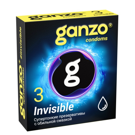 Ультратонкие презервативы Ganzo Invisible (3 шт)
