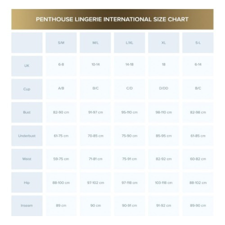 Кружевное белое тедди с глубоким вырезом Penthouse Toxic Powder, L/XL