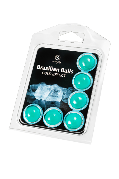 Массажное масло с охлаждающим эффектом Secret Play Brazilian Balls (6х4 г)