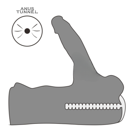 Реалистичный мастурбатор с анусом и фаллоимитатором Streetgirl's №15 