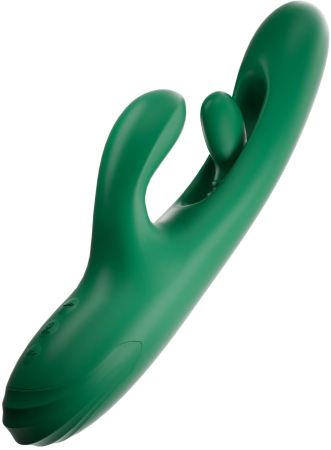 Инновационный перезаряжаемый вибратор-кролик зеленый Amovibe Zenora