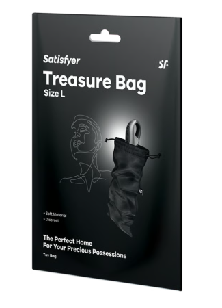 Мешочек для хранения игрушек черный Treasure Bag, L Satisfyer 