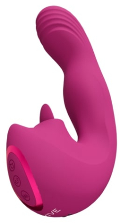 Перезаряжаемый вибратор для точки G с язычком розовый Yumi