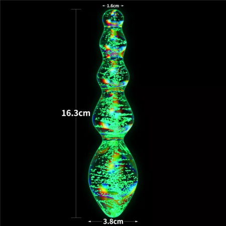 Светящийся стеклянный фаллоимитатор Twilight Gleam 16 см