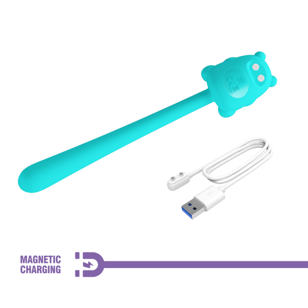 Гибкий вибратор Pretty Love Cute Bear Голубой