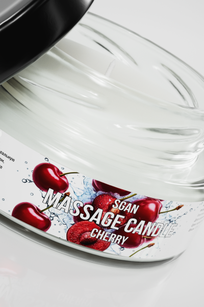 Массажная свеча с кокосовым воском и эфирными маслами "Спелая вишня" SGAN (50 мл)