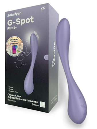 Гибкий смарт-вибратор для точки G сиреневый G-Spot Flex 5 Satisfyer 