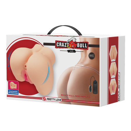 Реалистичный мастурбатор вагина и анус с вибрацией Crazy bull Mila