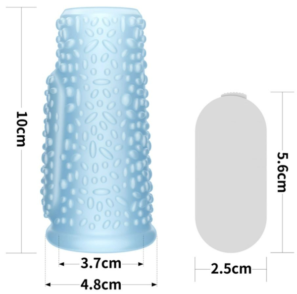 Рельефная вибронасадка на пенис Vibrating Drip Knights Ring Blue