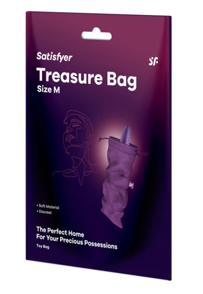 Мешочек для хранения секс игрушек фиолетовый Treasure Bag, M Satisfyer 