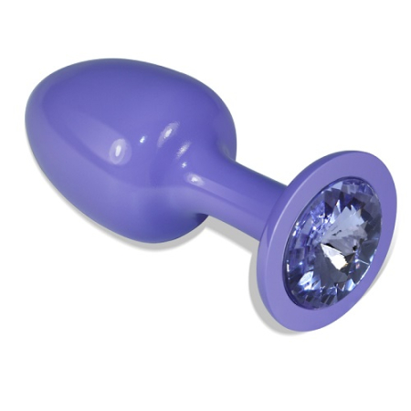Фиолетовая анальная пробка с фиолетовым кристаллом Rosebud Purple