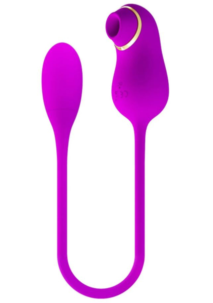 Двусторонний вибратор с ваккумной стимуляцией Pretty Love Kama