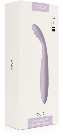 Интерактивный вибратор точки G с функцией нагрева перезаряжаемый лиловый SVAKOM Cici 2