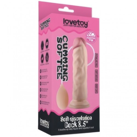 Фаллос Soft Ejaculation Cock с имитацией семяизвержения 22 см