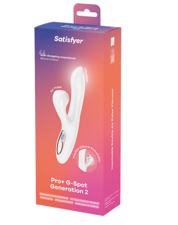 Вибратор с вакуумно-волновым стимулятором клитора Pro+ G-Spot Satisfyer