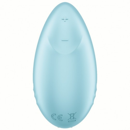 Перезаряжаемый смарт-стимулятор с вибрацией голубой Tropical Tip Satisfyer 