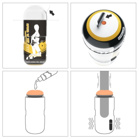 Мастурбатор в колбе попка Sex In A Can Anus Stamina Tunnel с вибрацией