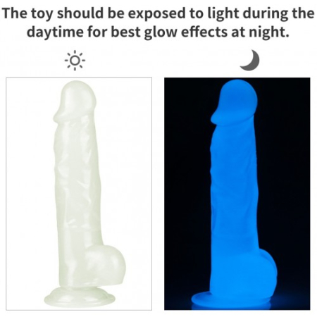 Светящийся в темноте фаллос на присоске Lumino Play Dildo 19 см