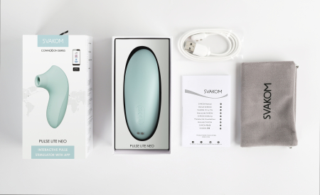 Мембранно-волновой клиторальный стимулятор перезаряжаемый мятный SVAKOM Pulse Lite Neo