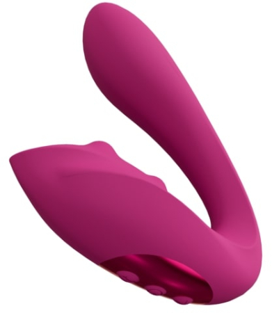 Перезаряжаемый вибратор для точки G с массажными шариками розовый Yuki