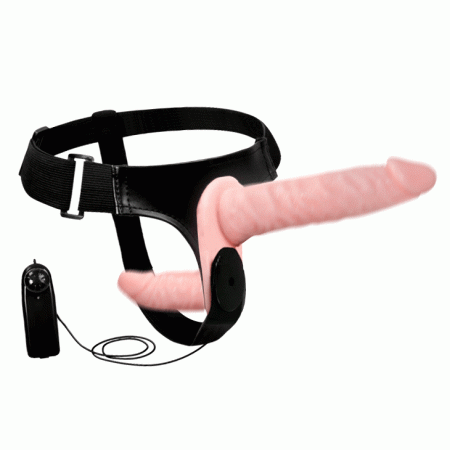 Двойной страпон с вибрацией Ultra Double-Heads Strap On Baile