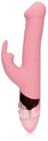 Перезаряжаемый вибратор-кролик с вращающимися бусинами розовый Rotating Beads