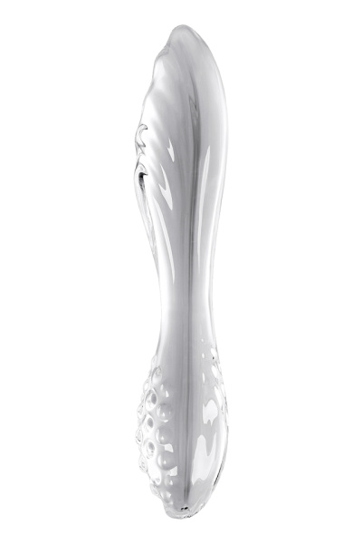 Двусторонний фаллоимитатор стеклянный прозрачный Satisfyer Dazzling Crystal 1