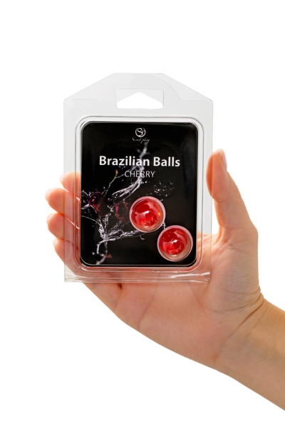 Массажное масло с ароматом вишни Secret Play Brazilian Balls (2х4 г)