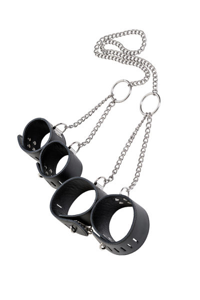Комплект бондажный кожаный с цепями Theatre