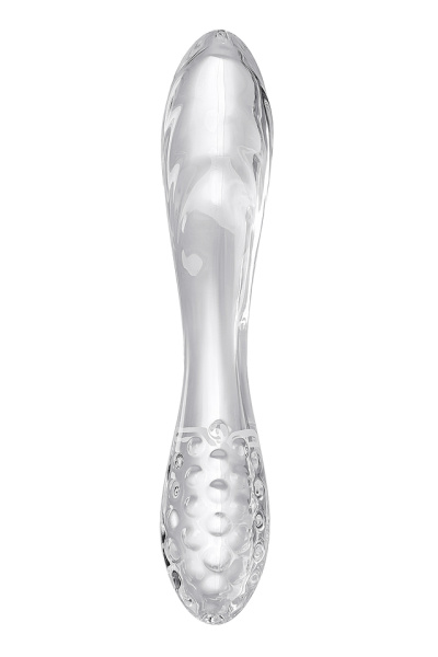 Двусторонний фаллоимитатор стеклянный прозрачный Satisfyer Dazzling Crystal 1