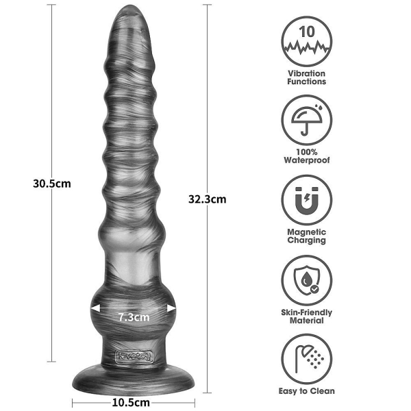 Вибратор на присоске King Sized Vibrating Vibrax Slider 32 см