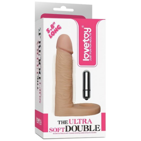 Насадка для двойного проникновения с вибрацией The Ultra Soft Double 14 см