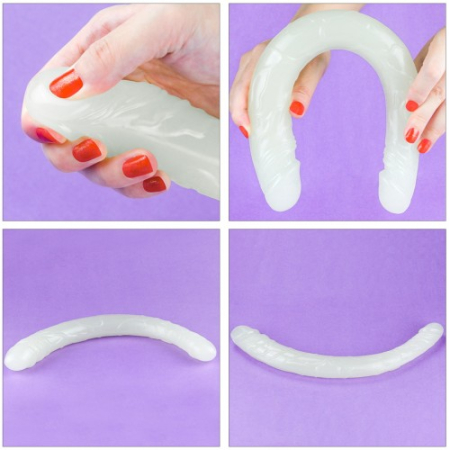 Двойной фаллоимитатор светящийся в темноте Lumino Play Double Dildo 37 см