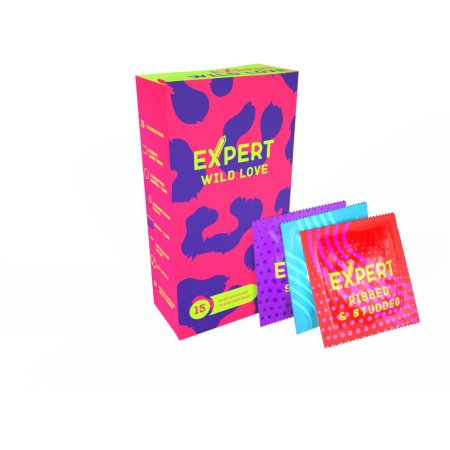 Презервативы ребристые с точками EXPERT Wild Love (15 шт)