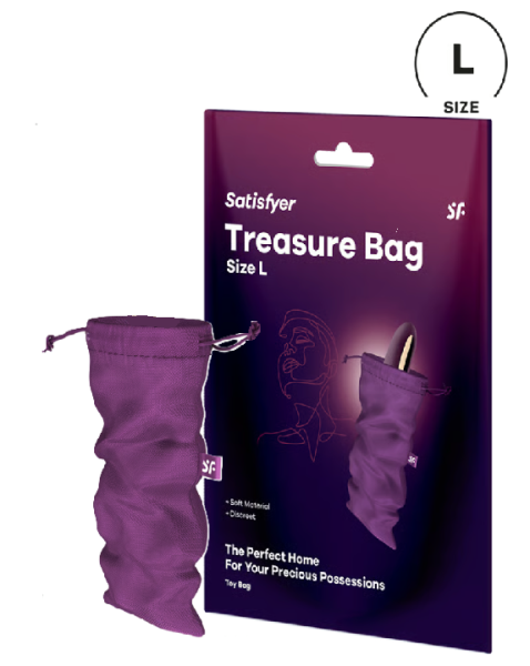 Мешочек для хранения секс игрушек фиолетовый Treasure Bag, L Satisfyer 