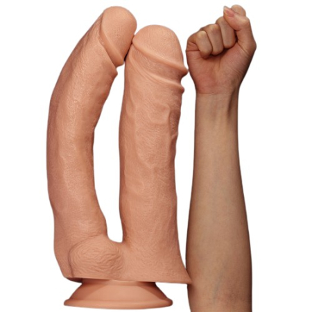 Огромный двойной фаллос на присоске Lovetoy Realistic Mega Double Dildo 33 см