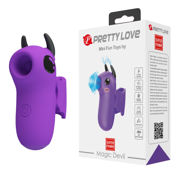 Вакуумно-волновой вибратор с функцией электро-стимуляции Pretty Love Magic Devil
