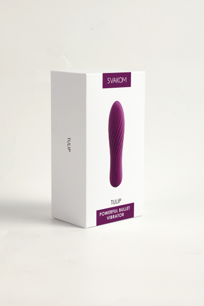Мини-вибратор перезаряжаемый фиолетовый SVAKOM Tulip
