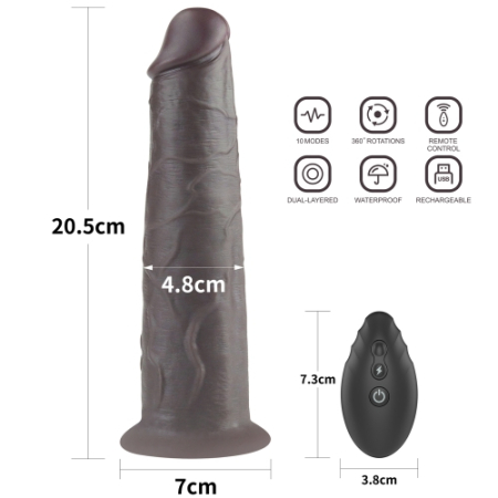 Реалистичный фаллоимитатор Dual Layer Silicone Nature Cock 20 см