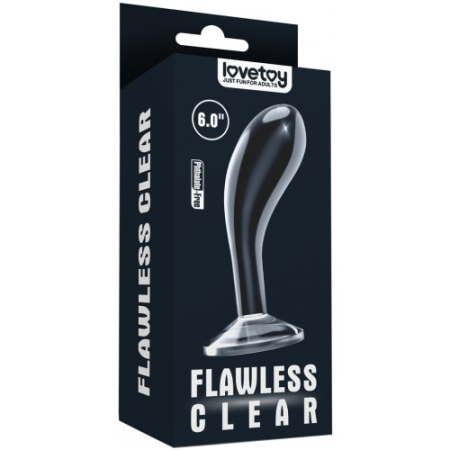 Прозрачный стимулятор простаты Lovetoy Flawless Clear Prostate Plug 15 см