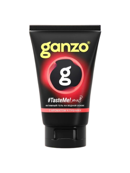Интимная смазка на водной основе со вкусом клубники  GANZO Taste me (100 мл)