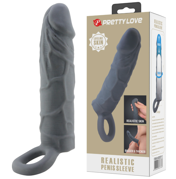 Насадка-удлинитель на пенис реалистичная Pretty Love Realistic Penis Sleeve
