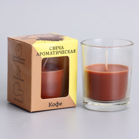 Свеча ароматическая в стекле Кофе (5*6 см)