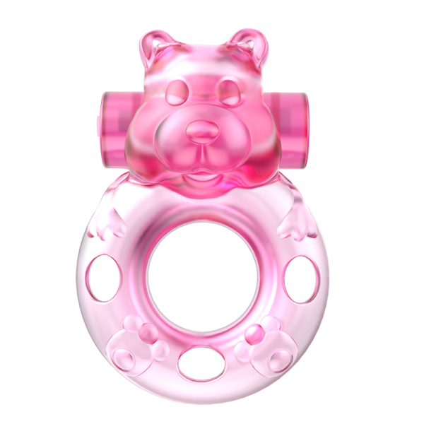 Эрекционное кольцо с вибрацией Baile Pink Dog-Head