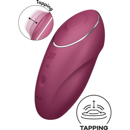 Вибростимулятор с функцией "жидкий воздух" красный Satisfyer Tap & Climax 1